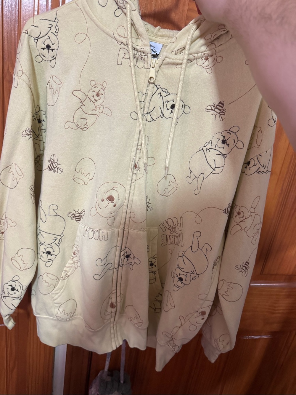 Winnie the Pooh Beige Zip-Up Hoodie